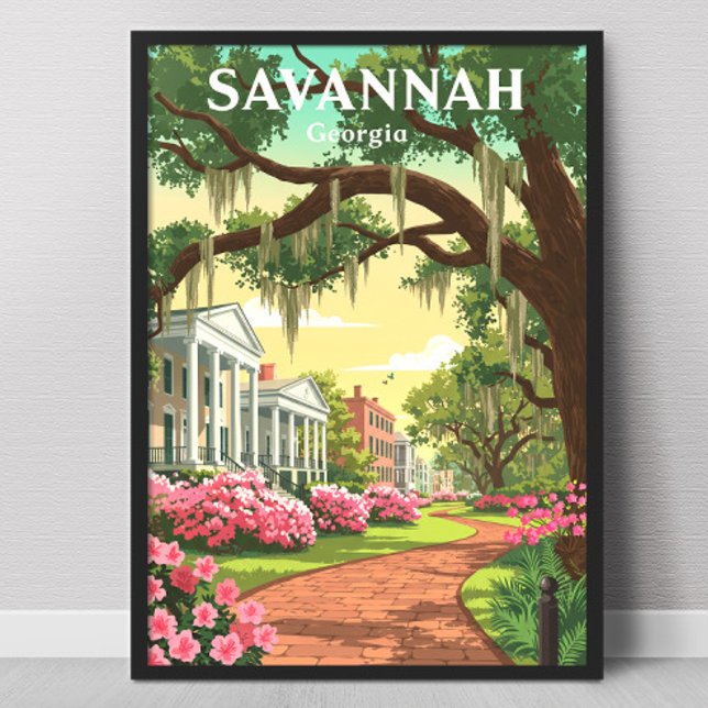 Vintage Savannah Georgia Poster (Skapare uppladdad)