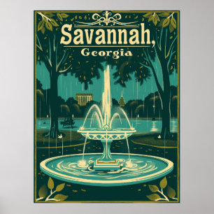 Vintage Savannah Poster