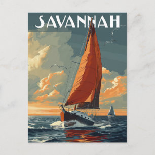 Vintage Savannah Travel Vykort