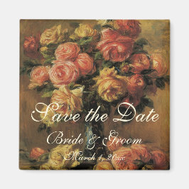 Vintage Save the Date! Rosor i en vas 3 av Renoir Magnet