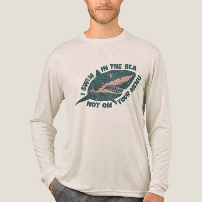 Vintage Save the Sharks T Shirt (Framsida)