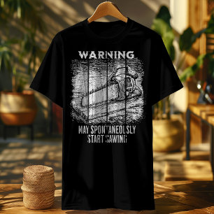 Vintage Saw - Varning kan starta Sawi spontant T Shirt