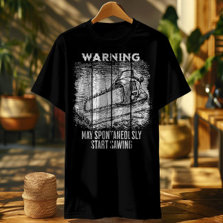 Vintage Saw - Varning kan starta Sawi spontant T Shirt