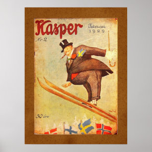 Vintage Scandinavian Cigar Ad Poster