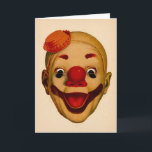 Vintage Scary Clothday Card Helgkort<br><div class="desc">Anpassningsbar återställd,  högkvalitativ vintage clown-bild.</div>