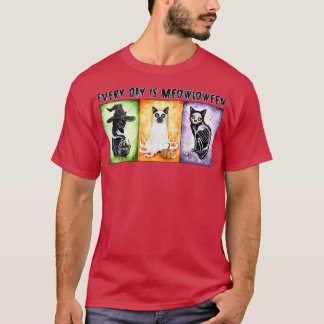 Vintage Scary Halloween Cat Costume Classical Horr T Shirt