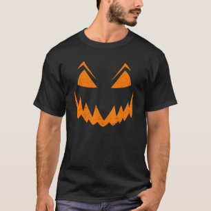 Vintage Scary Pumpkin Ansikte Jack o lantern Hallo T Shirt