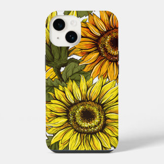 Vintage Scenia Solros iPhone 14 15 16 slim fodral