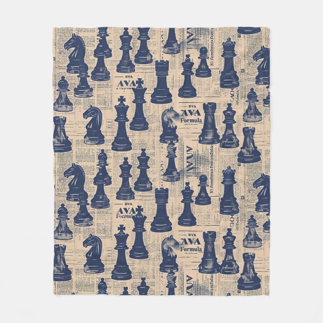 Vintage schess biet fleecefilt (Framsidan)