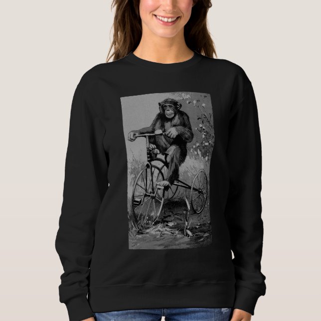 Vintage schimpans apa ridning trehjuling Schimpans T Shirt (Framsida)