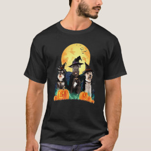 Vintage Schnauzer Witch Pumpkin Halloween Costume T Shirt