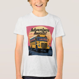 Vintage School Buss Design T Shirt