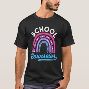Vintage School Counselor Teacher Rainbow Graphic C T Shirt