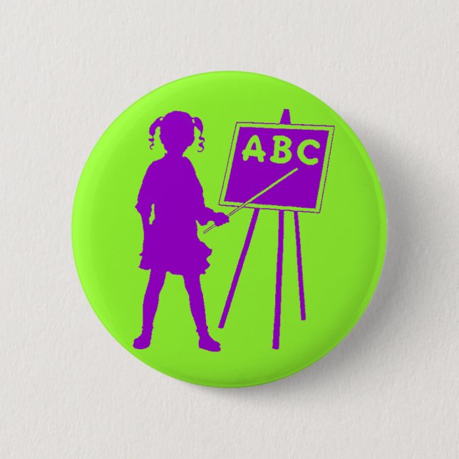 Vintage School Girl Knapp (Framsida)