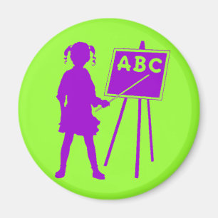 Vintage School Girl Magnet
