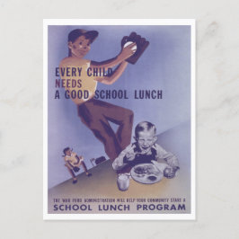 Vintage School Lunch Program Promotion 1941
