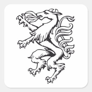 Vintage Schwarzer Österreich Steiermark Panther Fyrkantigt Klistermärke