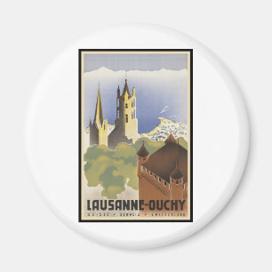 Vintage Schweitz Lausanne-Ouchy Magnet