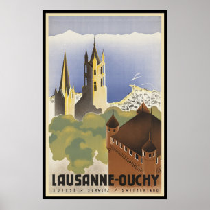 Vintage Schweitz Lausanne-Ouchy Poster