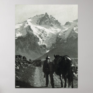 Vintage Schweitz, spårar på Jungfrauen Poster