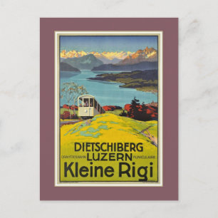 Vintage Schweiz Alperna Luzern Rigi-reklam Vykort