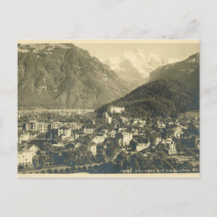 Vintage Schweiz, Interlaken och Jungfrau Vykort
