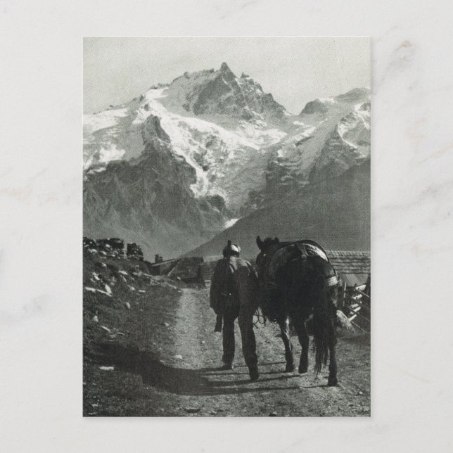 Vintage Schweiz Jungfrau-regionen Vykort (Framsida)