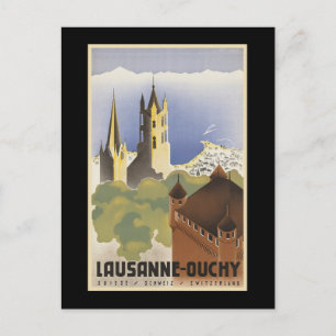 Vintage Schweiz Lausanne-Ouchy Vykort