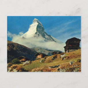 Vintage Schweiz Matterhorn, Valais Vykort