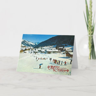 Vintage Schweiz, Morgins Ecole de ski Helgkort
