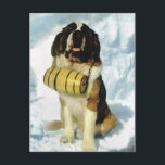 Vintage Schweiz St Bernard hund med brandy Vykort<br><div class="desc">Vintage Schweiz St Bernard-hund med brandy,  som traditionellt användes i räddingen i bergsområden</div>