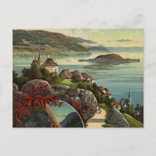 Vintage Schweiz Travel Illustration Art Vykort