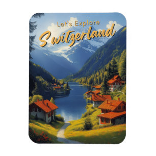 Vintage Schweiz Travel Magnet