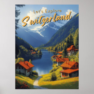 Vintage Schweiz Travel Poster