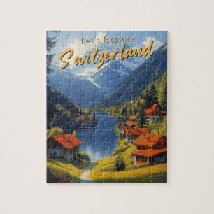 Vintage Schweiz Travel Pussel