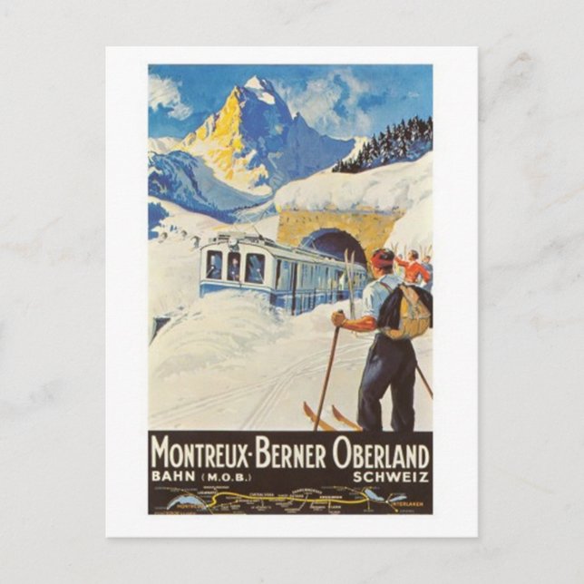 Vintage Schweiz - Vykort (Framsida)