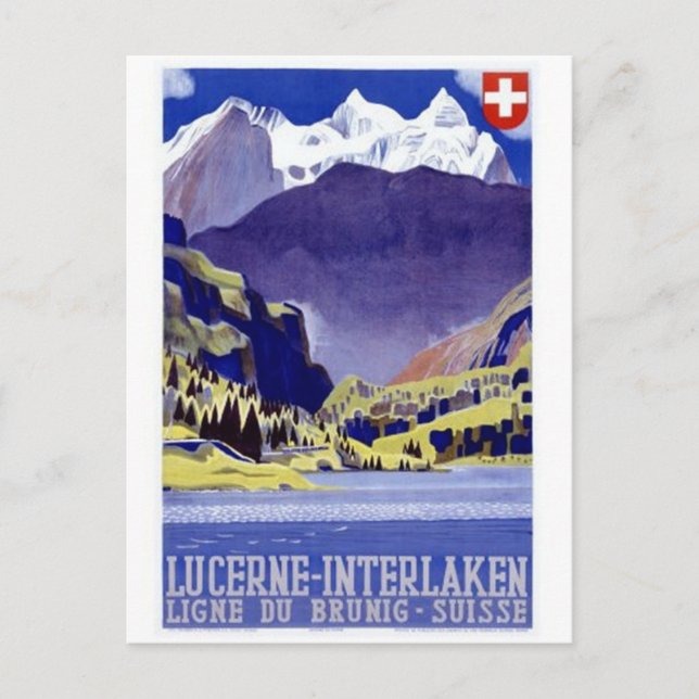 Vintage Schweiz - Vykort (Framsida)