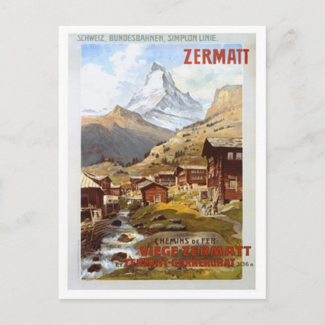 Vintage Schweiz - Vykort (Framsida)