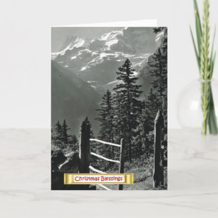 Vintage schweiziska Jungfrau, julvälsignelser Helgkort