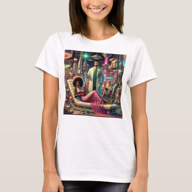 Vintage Sci-Fi Aliens T Shirt (Framsida)