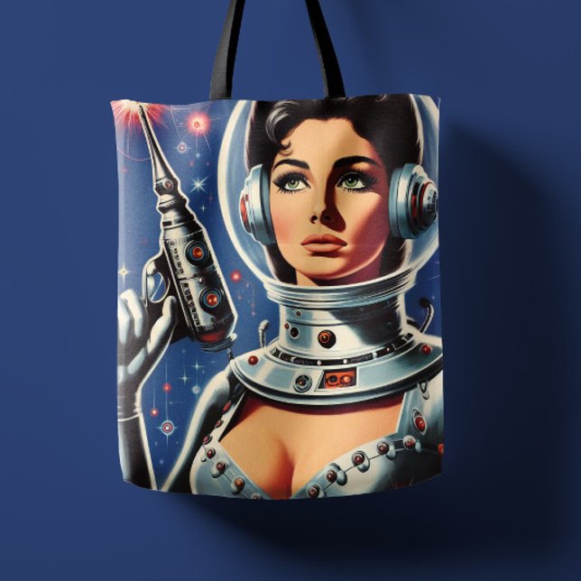 Vintage Sci-fi Rymdastronaut Tjej Tygkasse (Skapare uppladdad)
