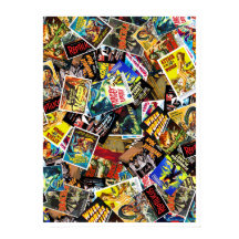 Vintage Sci-Fi & Skräckfilmsaffisch Collage