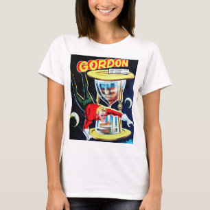 Vintage Sci-Fi Tecknad Bok Cover T-shirt