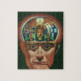 Vintage Science fiction, Alien Brain i laboratorie Pussel