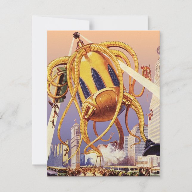 Vintage Science Fiction Alien Krig Invasion Bläckf (Framsida)