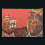Vintage Science fiction, Alien Steam Punk Helmet Bordstablett<br><div class="desc">Vintage illustration av laboratoriebilden för futuristiska Science fiction. En klassisk 50-sekundersmodell för retrosci med två personer som i framtiden kommunicerar med videohjälmar. En av hjälmarna har en dinosaurier i skärm. En vetenskapsman är ansvarig för maskiner och leder experimentet.</div>