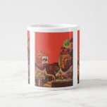 Vintage Science fiction, Alien Steam Punk Helmet Jumbo Mugg<br><div class="desc">Vintage illustration av laboratoriebilden för futuristiska Science fiction. En klassisk 50-sekundersmodell för retrosci med två personer som i framtiden kommunicerar med videohjälmar. En av hjälmarna har en dinosaurier i skärm. En vetenskapsman är ansvarig för maskiner och leder experimentet.</div>