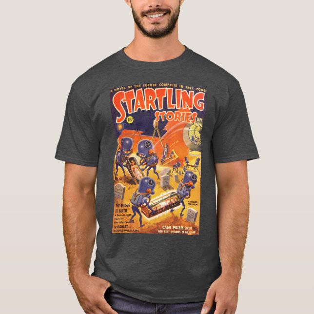 vintage science fiction art t shirt (Framsida)