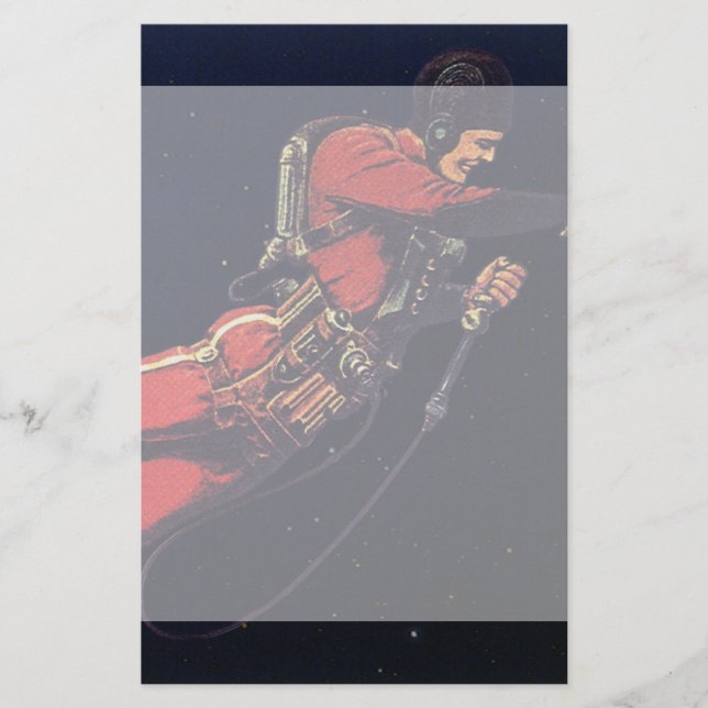 Vintage Science fiction Astronaut i Rymden (Framsida)