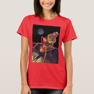 Vintage Science Fiction-astronaut med utomjordisk Tee